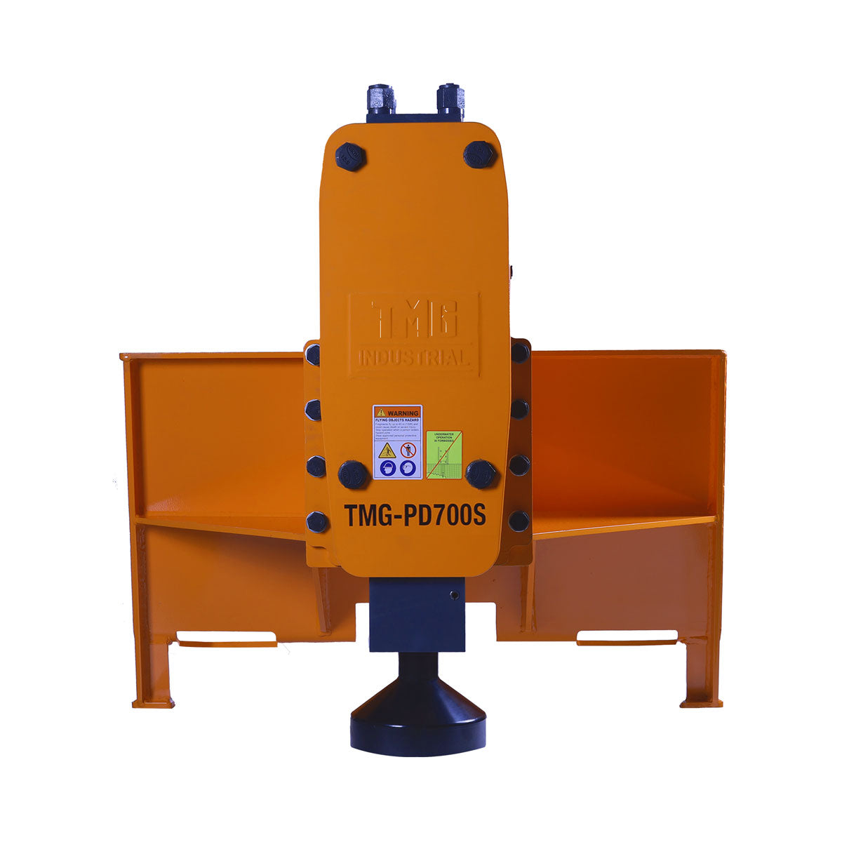 TMG Industrial Skid Steer Post Pounder, 8” Post Diameter, 700 Ft-lb Energy Class, 500-900 BPM Pounding Rate, TMG-PD700S