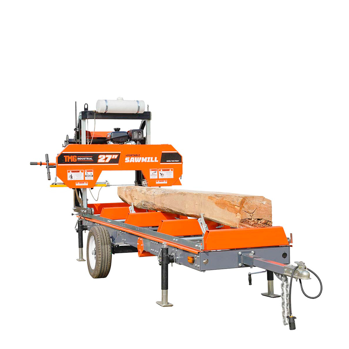 TMG Industrial Primary Sub-Frame for Sawmill Trailer PSM27, 4400-lb Capacity, Leveling Jacks, Anti-Tipping Rail Guard, TMG-PSM27-Sframe