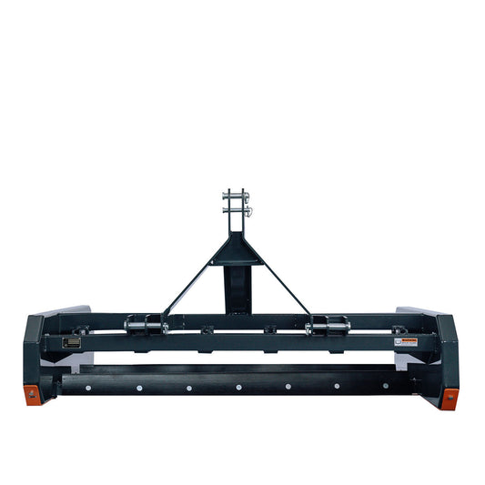 TMG Industrial 84” Tractor Land Leveler, 3-Point Hitch, 81” Grading Width, Adjustable Depth, Double Edge Blades, Category 1 & 2, TMG-TLL84