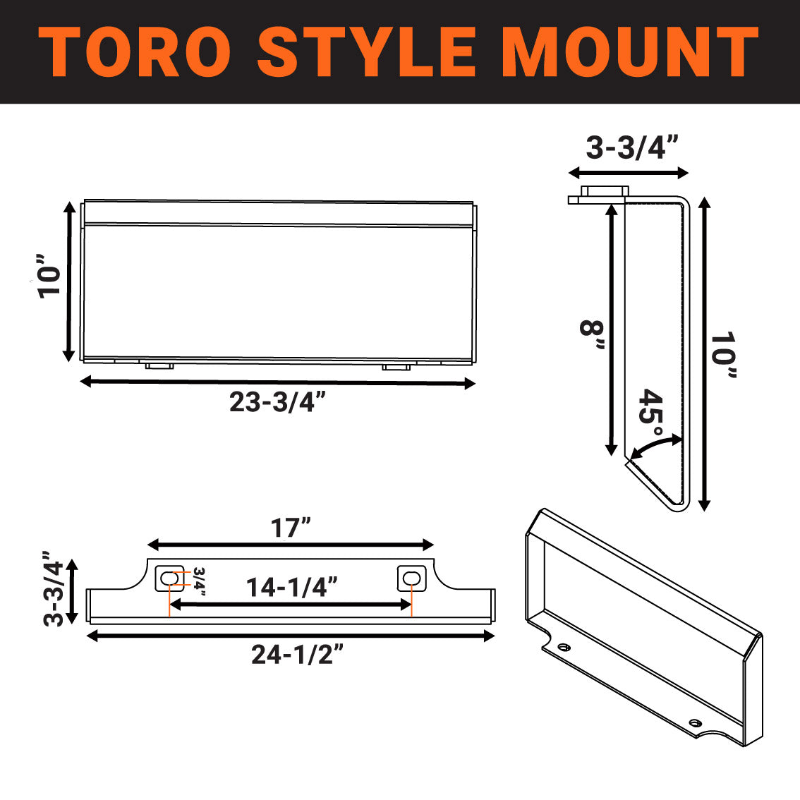 TMG Industrial Mini Skid Steer Stump Bucket Grapple, 2200-lb Grapple Capacity, Toro Style Mount Plate, TMG-SSG36